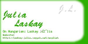 julia laskay business card